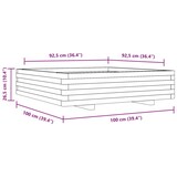 thumbnail of Helloshop26 - Hochbeet für Pflanzen und Blumen Terrasse Garten 100 x 100 x 26,5 cm Kiefernholz massiv weiß 02_0037255