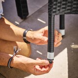 thumbnail of CASARIA® Polyrattan Gartenstühle 4er Set Schwarz