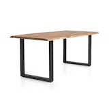 thumbnail of SalesFever Esstisch 140x80 cm | Baumkante 3,5 cm | massiv Akazie Natur mit U-Gestell Schwarz
