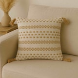 thumbnail of WellHome - Cojín de Yute y Algodón Natural con Relleno Tessel de 400gr 45x45cm