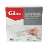 thumbnail of GILAC Étiquettes de traçabilité alimentaire repositionnables - boite de 350 - Blanc G902002