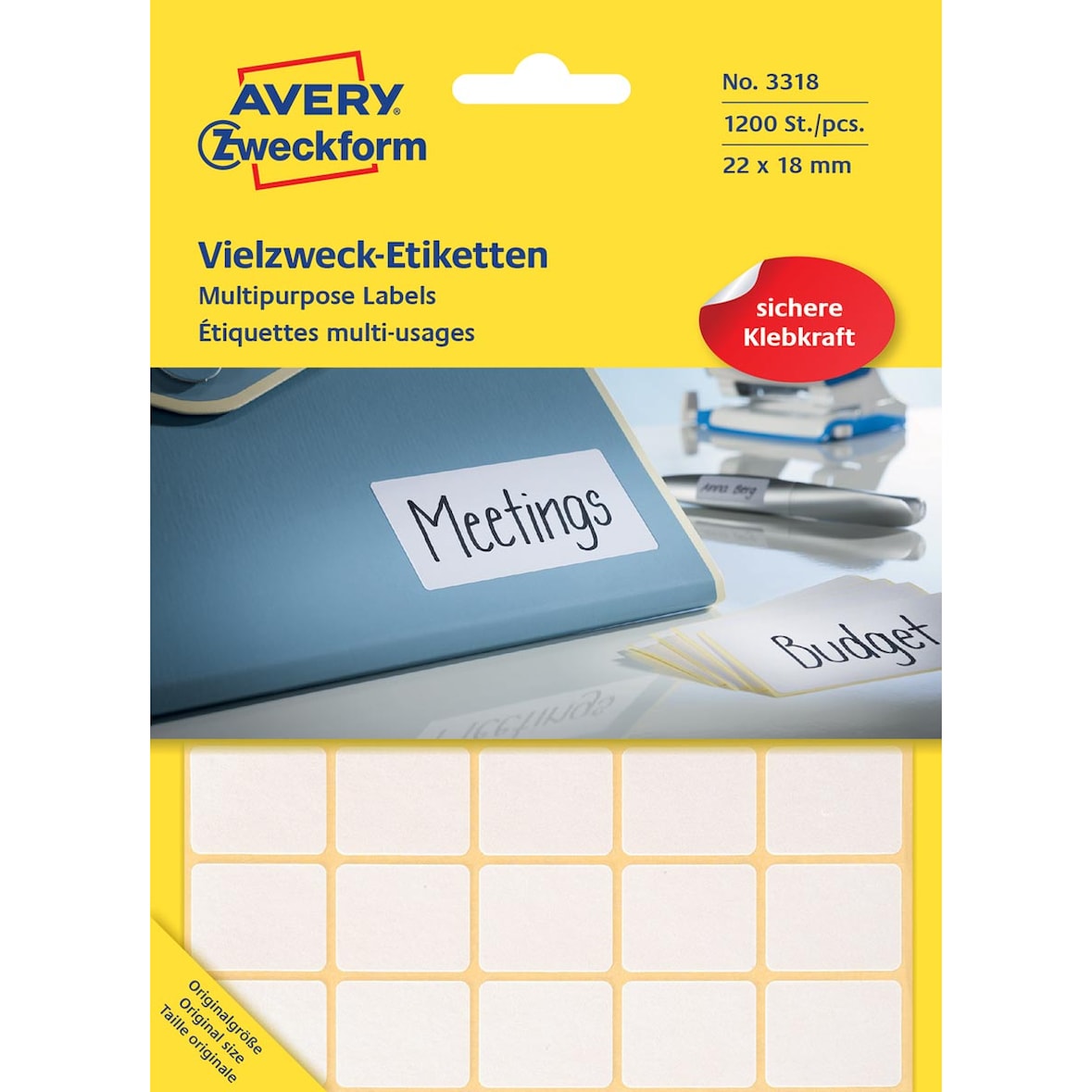 AVERY Zweckform Vielzweck-Etiketten, 22 x 18 mm, weiß, FP
