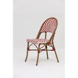 thumbnail of Sedia da terrazza per ristorante CONTI in alluminio e polirattan intreccio zig-zag rosso e bianco - 49 x 57 x 88 cm Rosso e Bianco