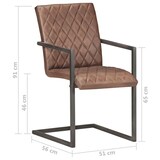 thumbnail of vidaXL Eetkamerstoelen 2 st echt leer bruin