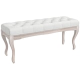 thumbnail of Taburete pie de cama banco para pie de cama con pies de madera y asiento acolchado carga 120 kg banqueta de dormitorio para entrada 110x37x49 cm