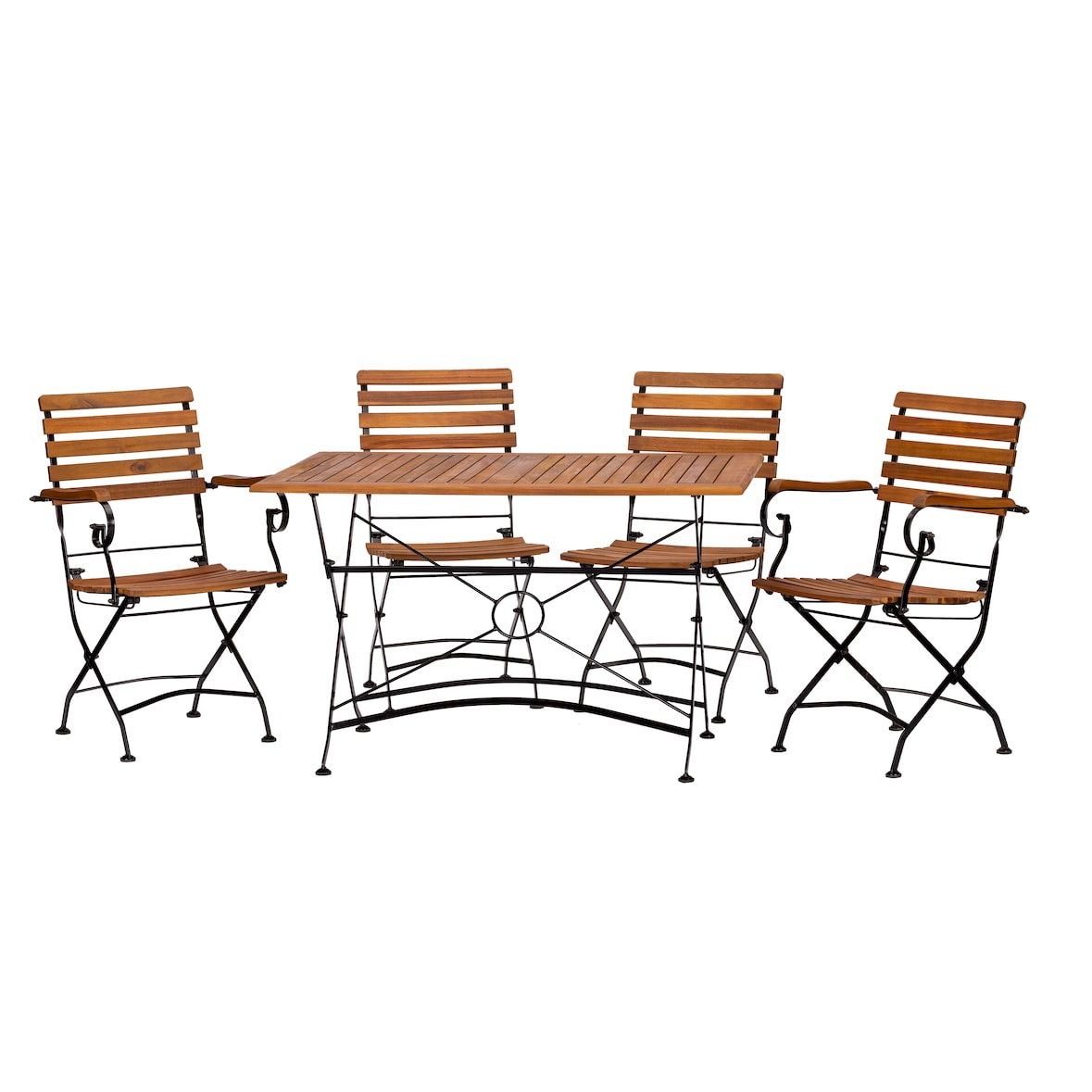 Tischgruppe Lindau Tisch 120x80cm + 2x Lindau Sessel + 2x Lindau Stühle