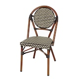 thumbnail of METRO PROFESSIONAL Cadeira empilhável, alumínio / vime PE, castanho / bege