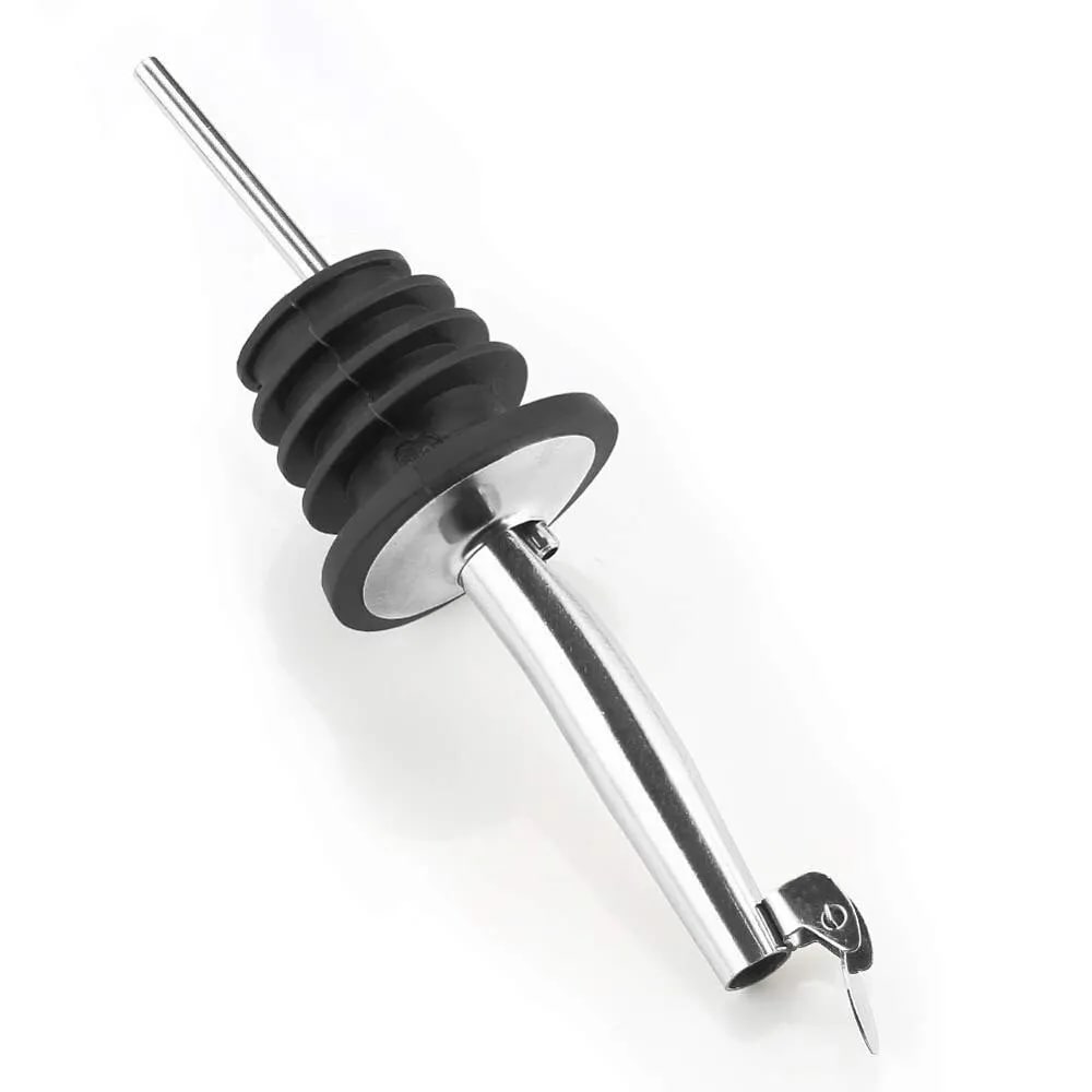 Versatore per bottiglie in acciaio inox con tappo - set da 1