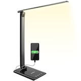 thumbnail of MONZANA® Schreibtischlampe Schwarz USB Ladeanschluss 5 fach Dimmbar Touch Tischlampe Bürolampe Nachttischlampe Leselampe