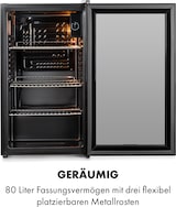 thumbnail of Beersafe XXL Onyx Kühlschrank 80 Liter 3 Böden Panoramaglastür Schwarz