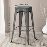 thumbnail of CHEFGASTRO Barhocker PALM BEACH HxBxT 77x43x43cm Metall Grau Barstuhl