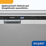 thumbnail of Exquisit Geschirrspüler 60 cm, Unterbaufähig, EEK: C, 12 Maßgedecke, Automatische Türöffnung, Startzeitvorwahl, 11 Liter, GSP6314-030C silber