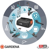 thumbnail of Gardena Starter-Kit P4A PBA 18V/45 2,5 Ah + AL 1830 CV (14906-20)