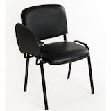 thumbnail of Set 6 Sedie attesa Imbottite Impilabili in ecopelle NERA meeting conferenza riunione con Ribaltina