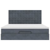 thumbnail of vidaXL Ottoman-Bett mit Matratzen Dunkelgrau 160x200 cm Samt