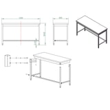 thumbnail of Mesa de trabajo acero inoxidable EASYLINE 850 x 1500 x 600 mm 10129 Vaiotec