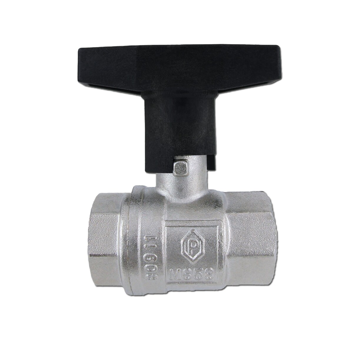 Messing Kugelhahn 1 1/2 Zoll DN40 mit ISO-T-Griff