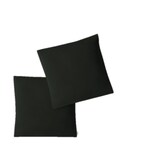 thumbnail of Kissenhülle Kissenbezug Doppelpack mit Reißverschluss hochwertige Jersey Qualität Schwarz 40 x 40 cm