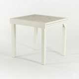 thumbnail of Mesa de terraza extensible de aluminio blanco roto 90-180cm