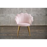 thumbnail of KAWOLA Stuhl CARLA Esszimmerstuhl Velvet rosa Fuß gold