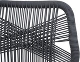 thumbnail of 2er-Set Rope-Barhocker | HxBxT 101x45x50 cm | Sitzhöhe 76cm | Anthrazit | Kissen Dunkelgrau | Outdoor Sitzpolster Seilgeflecht Metall Holz-Optik