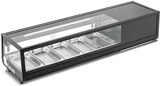 thumbnail of Kühlvitrine für Sushi, LED-Licht, Digitalthermometer, automatische Abtauung, 0°C–+6°C, Maße LxBxH 135,3x40,6x31,8 cm, SUSHI135