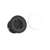 thumbnail of BACHMANN PIX 1x Schutzkontakt mit Zierringen in Weiß und Schwarz, GST-Kupplung