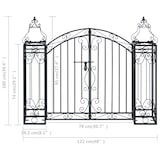 thumbnail of vidaXL Deko Gartentor Schmiedeeisen 122×20,5×100 cm