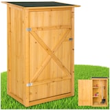 thumbnail of tectake Armoire de jardin adossée Taman 75 x 56 x 118 cm  Marron