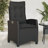 thumbnail of vidaXL Tuinstoelen 2 st verstelbaar met kussens poly rattan zwart