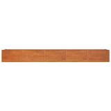 thumbnail of Helloshop26 - Fioriera rialzata per piante fiori terrazza giardino finitura ruggine 400 x 80 x 45 cm acciaio corten marrone 02_0039874