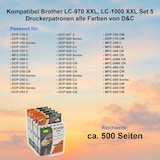 thumbnail of Kompatibel Brother LC-970 XXL, LC-1000 XXL Set 5 Druckerpatronen alle Farben von D&C