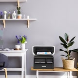 thumbnail of Relaxdays Druckerständer Schreibtisch, 3 Fächer, Regal für Drucker, Druckerhalter, H x B x T: 22 x 40 x 30 cm, schwarz