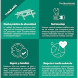 thumbnail of Mesa Picnic Jardín Madera Tratada Autoclave Strong 165, 2 Bancos, 164 x 150 x 75cm 6/8 Adultos, Espesor 20/28 mm, Normativas EN581 y FSC The HomeWeeks