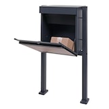 thumbnail of Pakketdoos met standaard HWC-K41, pakketdoos, pakketstation, staande brievenbus, metaal ~ gegalvaniseerd antraciet-houtlook