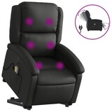thumbnail of vidaXL Massagesessel mit Aufstehhilfe Elektrisch Schwarz Echtleder