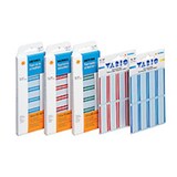 thumbnail of Namensetiketten 54 x 19 mm, 16 Etiketten, rote Streifen, ablösbar, zur Handbeschriftung