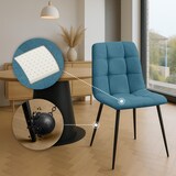 thumbnail of Esszimmerstuhl FIGAD - Stoff Blau 45x55x84 cm | Essstühle Esszimmerstühle Küchenstühle Wohnzimmerstühle