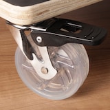 thumbnail of PRIOstahl Möbelrollen 2x Lenkrollen + 2x Bremsrollen Transparente Rollen 50mm