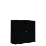 thumbnail of Schiebetürenschrank Büro Aktenschrank Sideboard aus Stahl Schwarz 1090 x 1200 x 450 mm (HxBxT) 550149