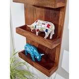 thumbnail of Wandregal 30x80x10 cm Sheesham Massivholz Hängeregal Modern Schwebend, Großes Design Schweberegal, Regal Hängend Wohnzimmer, Bücherregal