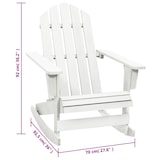 thumbnail of vidaXL Garten-Schaukelstuhl Holz Weiß