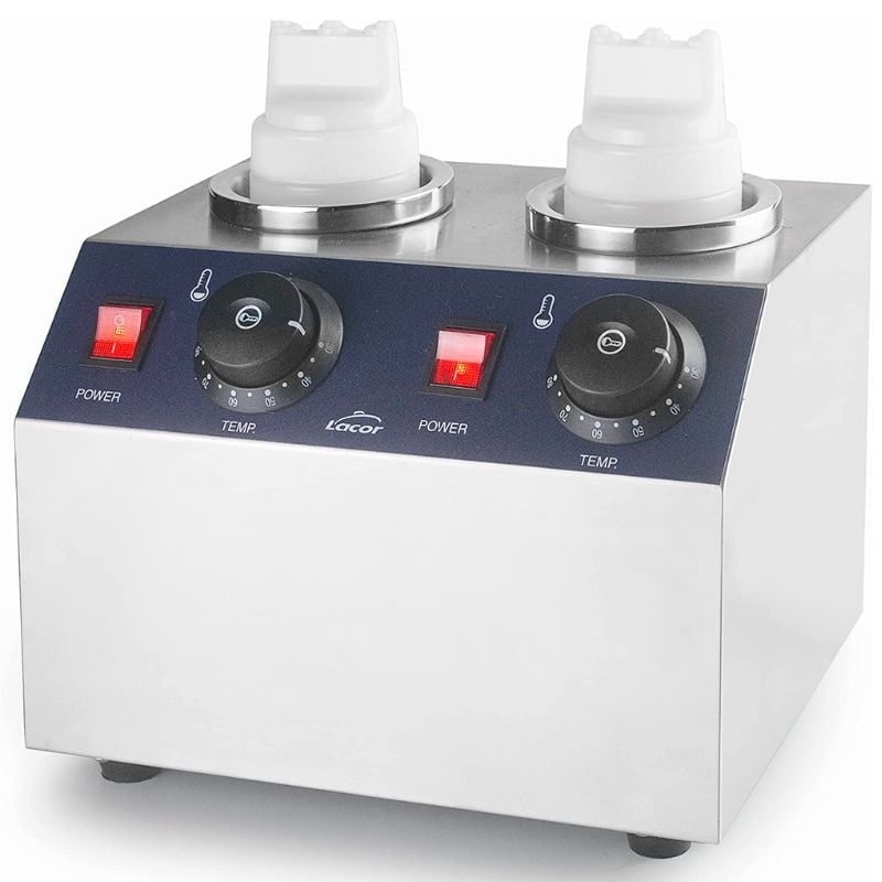 Calentador de salsa eléctrico doble Lacor Acero Inoxidable 69242