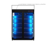 thumbnail of Gasfrit - Armario expositor para bebidas refrigerado 2 puertas  1253 x 750 x 2080 mm 1300 litros  refrigeración ventilada Luz led colorida
