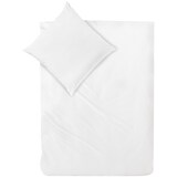 thumbnail of Decoper ® Mako-Satin Bettwäsche aus 100% Baumwolle | Atmungsaktiv & kuschelig weich | Farbe Weiß | 2 teilig - 135 x 200 cm + 80 x 80 cm