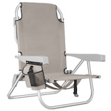 thumbnail of tectake Chaise de plage CORAL pliable avec fonction sac à dos - beige, Lot de 2 - 406261