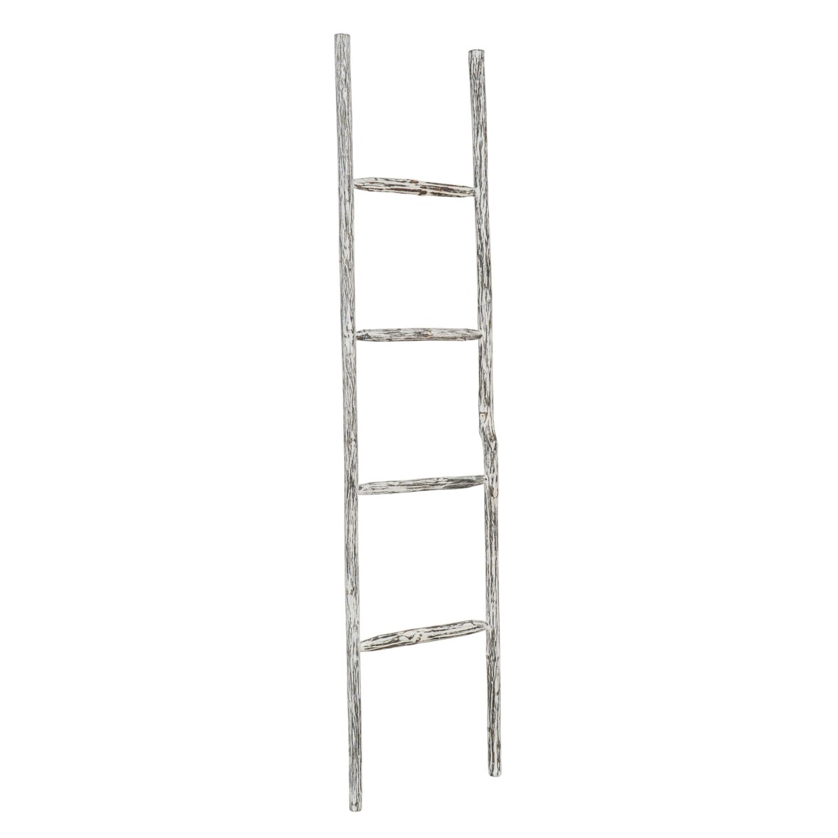 Biscottini Scala in legno 37x4x170cm - Porta asciugamani da terra e parete - Scala Porta asciugamani bagno - Scala decorativa moderna - Porta oggetti