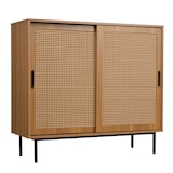 thumbnail of Merax Sideboard Küchenschrank, Kommode Aufbewahrungsschrank mit 2 Schiebetüren und Verstellbare Ablage, Landhausstil Beistellschrank B100/H90/T37 cm