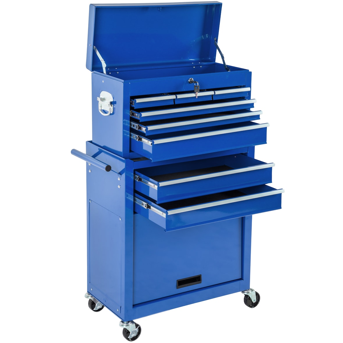tectake Carrello portautensili con 10 scomparti - blu - 402804