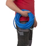 thumbnail of EBERTH persluchtslang stoffen luchtslang, lengte 15m, compressorslang met diameter 6mm x 11mm (binnen x buiten), 1/4" koppeling, 20 bar